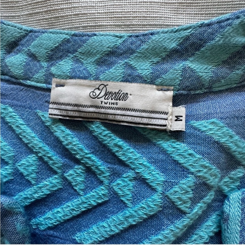 Devotion Twins Blue Patterned Mini Dress - image 6